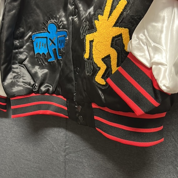 NWT - Reason Men’s Embroidery Patchwork Satin Varsity Jacket - Size Large - Picture 11 of 13